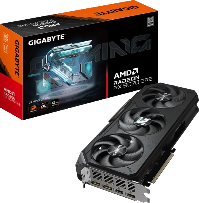 Видеокарта GIGABYTE Radeon RX 9070 GRE GAMING OC 12G (GV-R907GREGAMING OC-12GD)